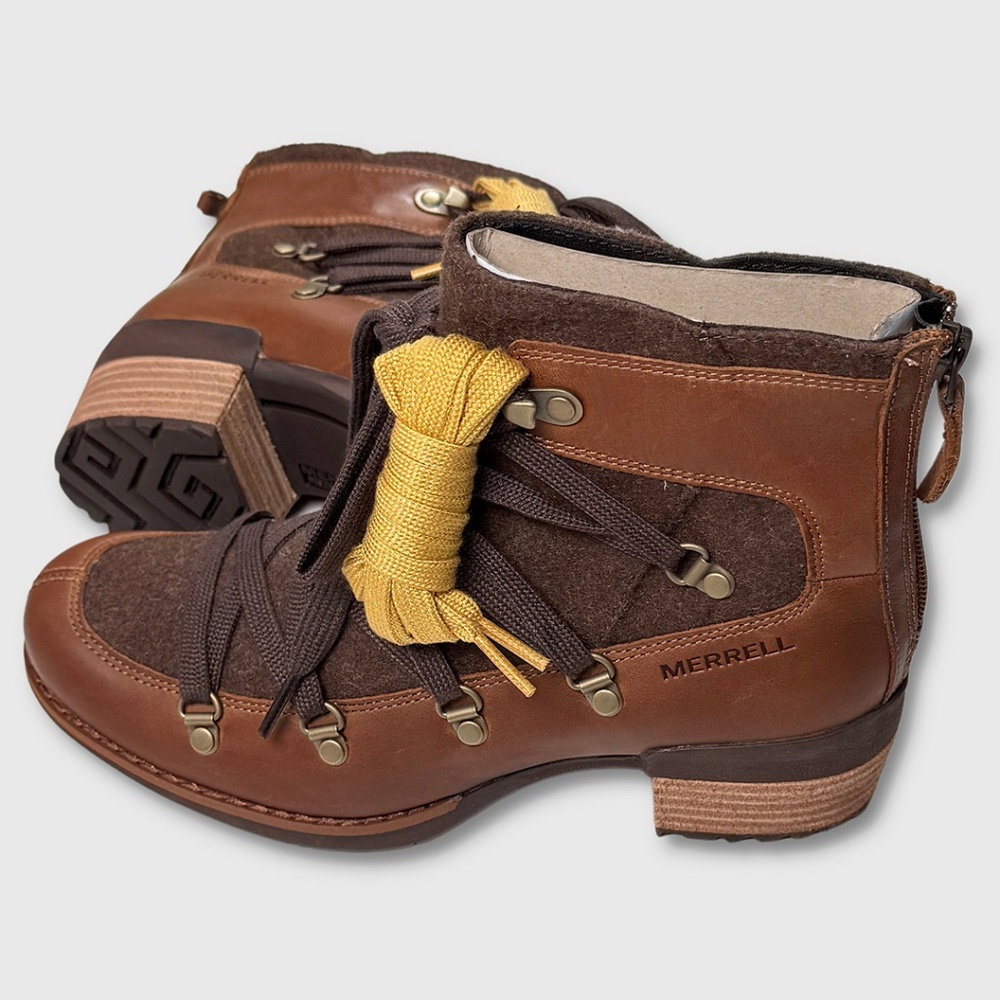Merrell Shiloh II Warm Ankle Boots - NEW‎ Womens Size 7 Oak - #48867-CL2